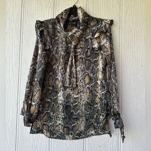 Zara Snakeskin Print Women's Top